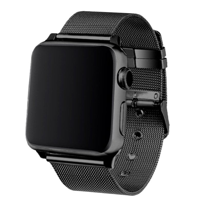 Correia COOL para Apple Watch Series 1 / 2 / 3 / 4 / 5 / 6 / 7 / 8 / 9 / SE (42/44/45 mm) Metal Preto