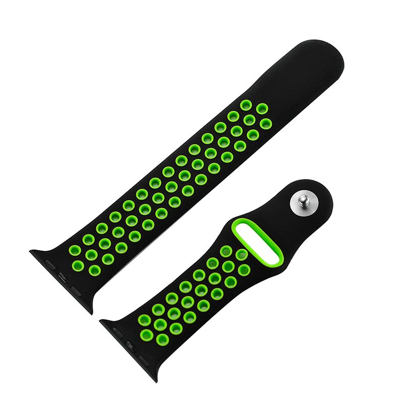 Correia COOL para Apple Watch Series 1 / 2 / 3 / 4 / 5 / 6 / 7 / 8 / 9 / SE (42/44/45 mm) Sport Preto