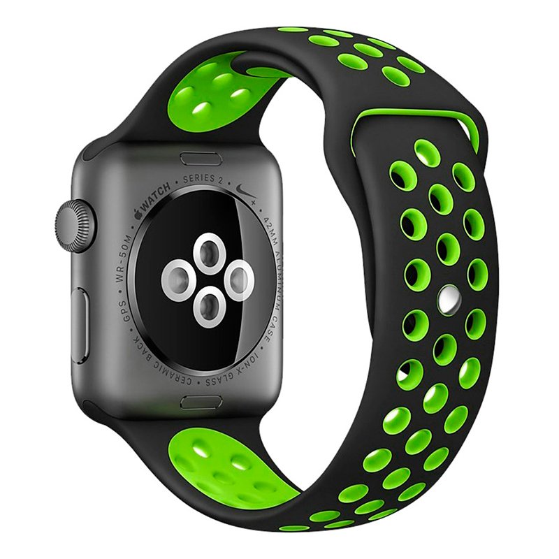 Correia COOL para Apple Watch Series 1 / 2 / 3 / 4 / 5 / 6 / 7 / 8 / 9 / SE (42/44/45 mm) Sport Preto