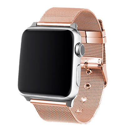 Correia COOL para Apple Watch Series 1 / 2 / 3 / 4 / 5 / 6 / 7 / 8 / 9 / SE (42/44/45mm) Metal Rose Gold