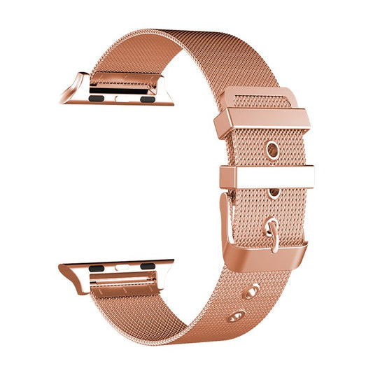 Correia COOL para Apple Watch Series 1 / 2 / 3 / 4 / 5 / 6 / 7 / 8 / 9 / SE (42/44/45mm) Metal Rose Gold