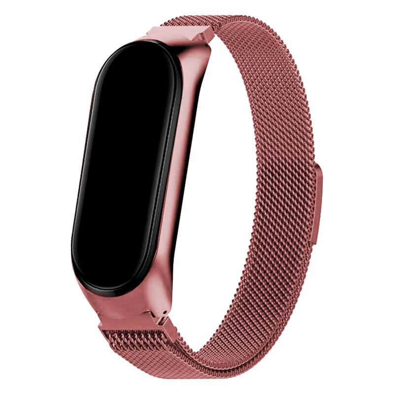 Correia COOL para Xiaomi Mi Band 5 / Mi Band 6 / Amazfit Band 5 Metal Rosa