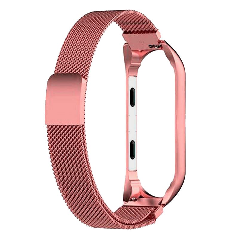 Correia COOL para Xiaomi Mi Band 5 / Mi Band 6 / Amazfit Band 5 Metal Rosa