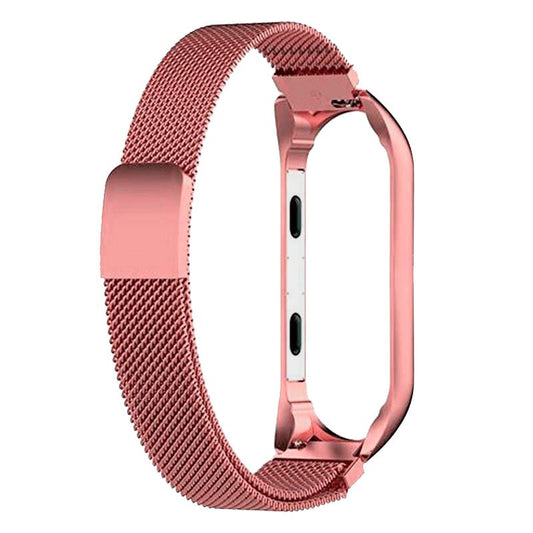 Correia COOL para Xiaomi Mi Band 5 / Mi Band 6 / Amazfit Band 5 Metal Rosa