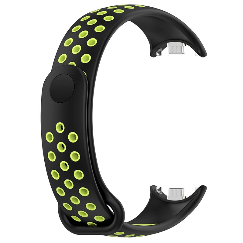 Correia COOL para Xiaomi Smart Band 8 / 9 / 10 Sport Preto-Verde