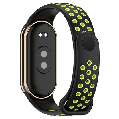 Correia COOL para Xiaomi Smart Band 8 / 9 / 10 Sport Preto-Verde