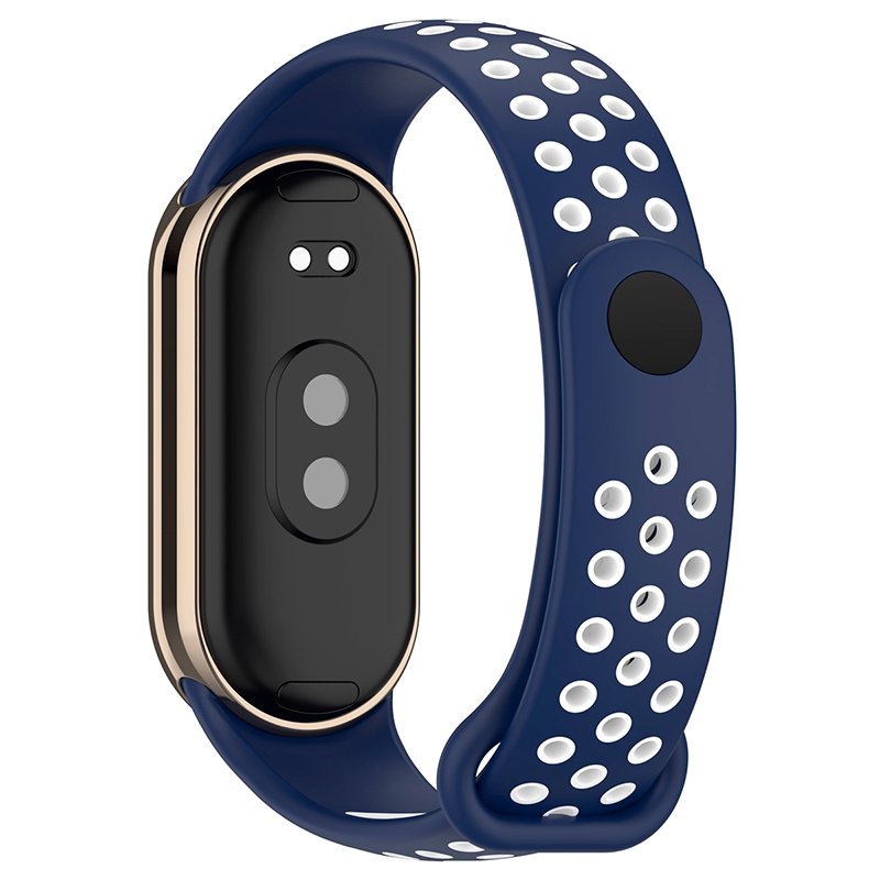 Correia COOL para Xiaomi Smart Band Band 8 / 9 / 10 Sport Marinho-Branco