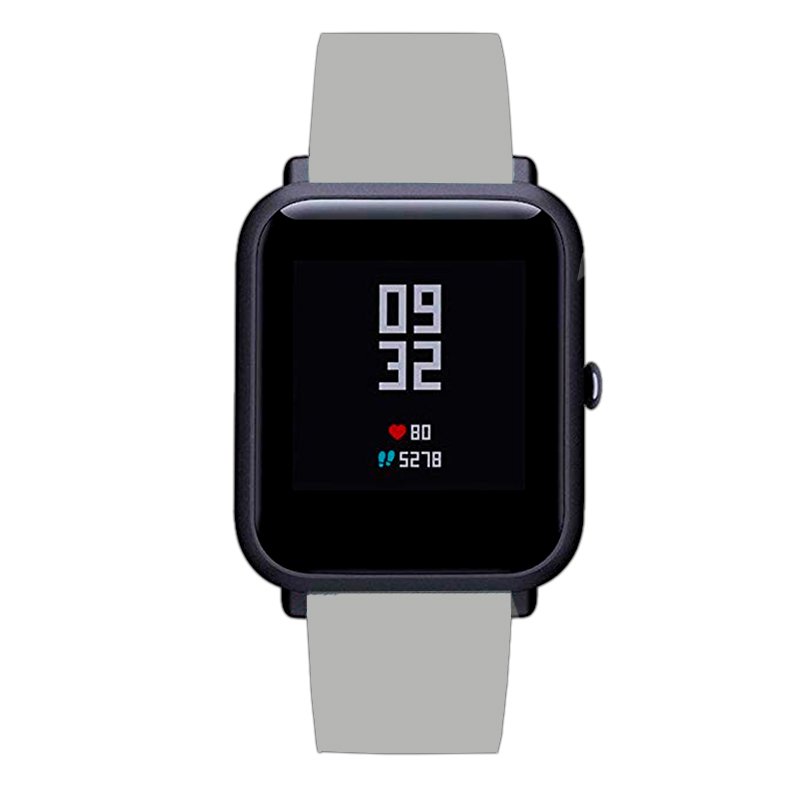 Correia Universal 20mm Amazfit Bip / GTS / Bip Lite / Huawei / Samsung / COOL Borracha Cinza