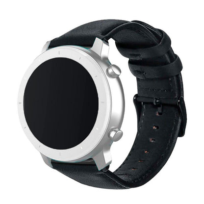 Correia Universal 20mm Amazfit Bip / GTS / Bip Lite / Huawei / Samsung / COOL Couro Sintético Preto