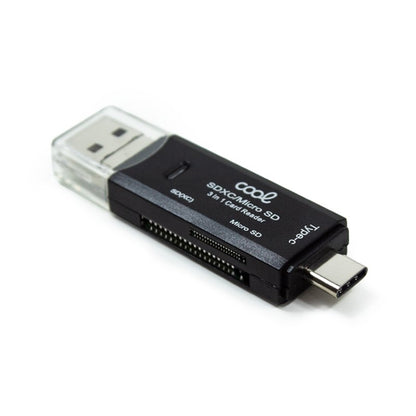 Leitor de cartão de memória universal COOL 3 em 1 (tipo C / Micro USB / USB)