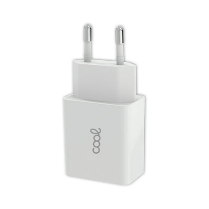 Entrada de carregador de rede universal 2 x USB COOL 2,4 Amps Branco
