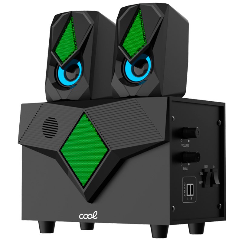 Equipamento de áudio para PC COOL LED USB 15W gaming