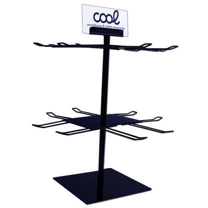 Expositor de Mesa COOL Metal Giratório para Acessórios (Preto)
