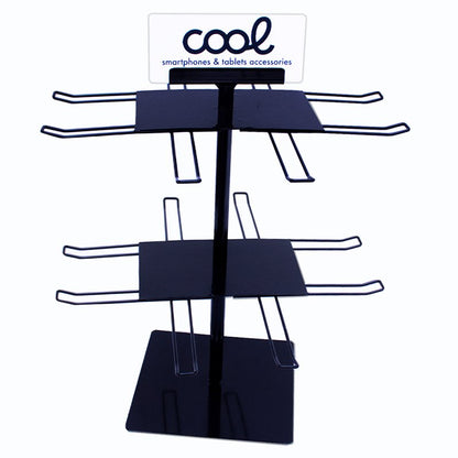 Expositor de Mesa COOL Metal Giratório para Acessórios (Preto)
