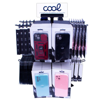 Expositor de Mesa COOL Metal Giratório para Acessórios (Preto)