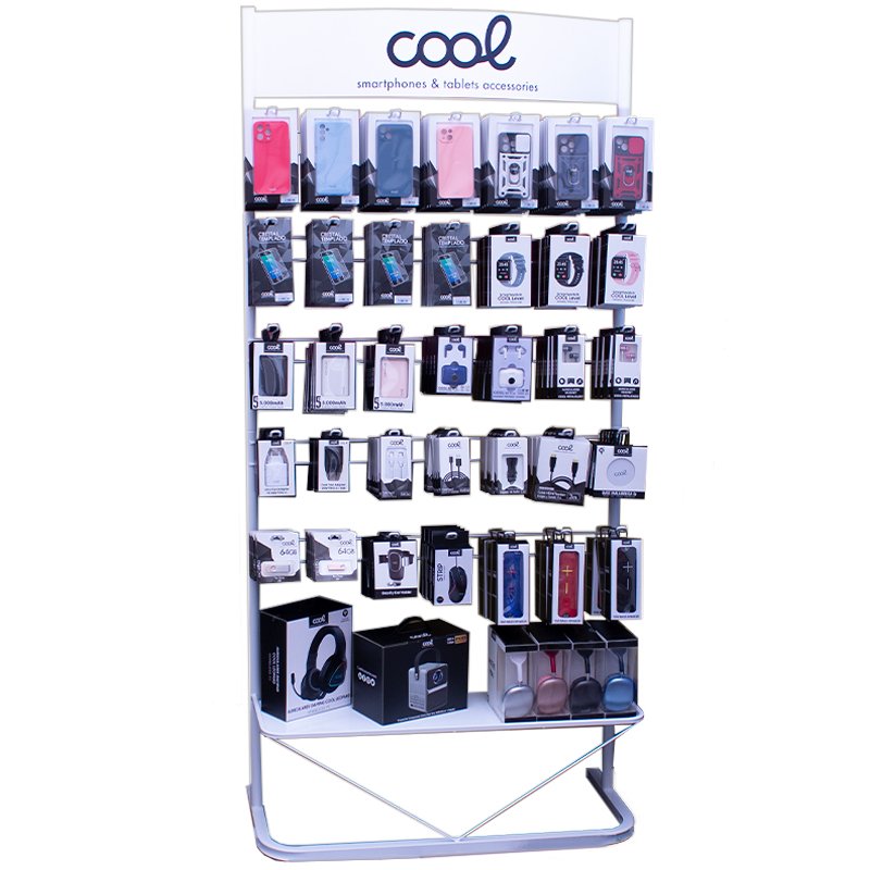 Expositor Grande de Metal COOL para Acessórios (Branco)