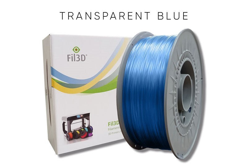 Filamento Tucab FIL3D PETG Azul Transparente 1.75mm 1kg para impressão 3D