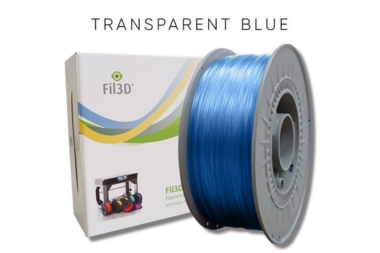 Filamento Tucab FIL3D PETG Azul Transparente 1.75mm 1kg para impressão 3D