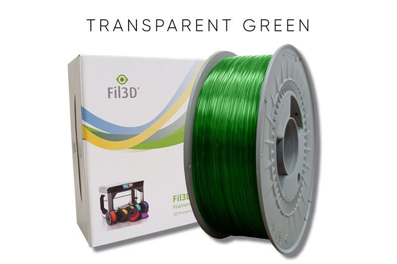 Filamento Tucab FIL3D PETG Verde Transparente 1.75mm 1kg para impressão 3D