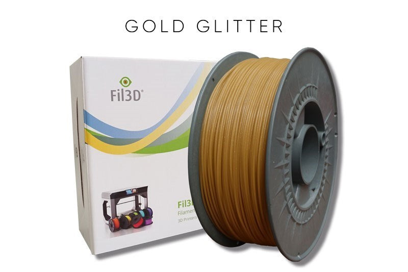 Filamento Tucab FIL3D PLA Ouro Glitter 1.75mm 1kg para impressão 3D