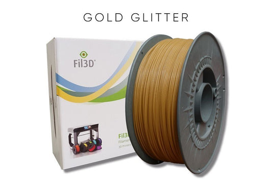 Filamento Tucab FIL3D PLA Ouro Glitter 1.75mm 1kg para impressão 3D