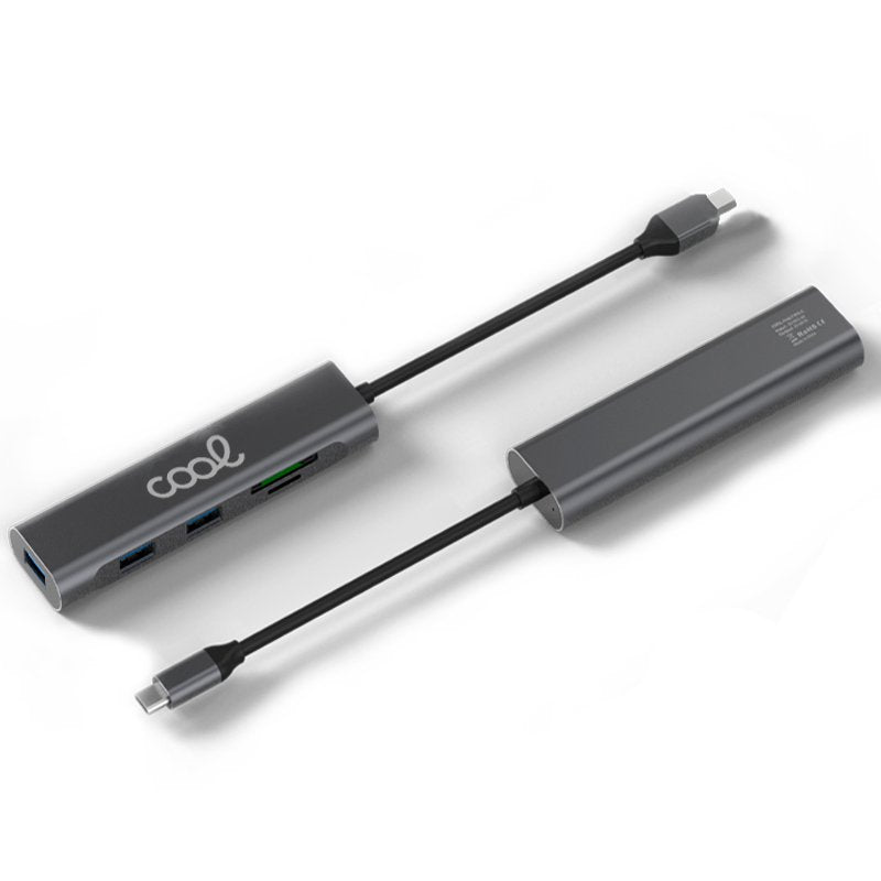 Hub universal COOL 5 em 1 Tipo C (3 x USB 3.0 + SD + Micro SD)