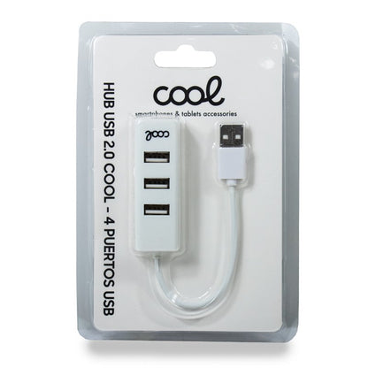 Hub Universal USB 2.0 COOL 4 Portas USB Branco
