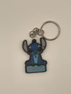 Porta-chaves Stitch personalizado com nome em cor-de-rosa, presente Disney
