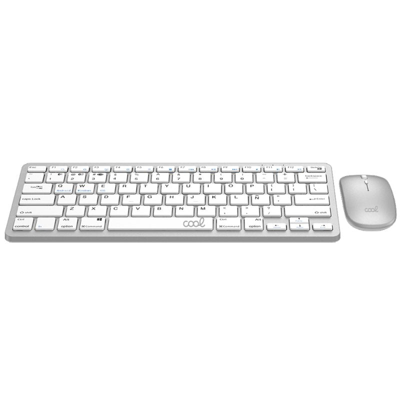 Kit de Teclado + Rato Bluetooth Espanhol para PC COOL Mobility Branco