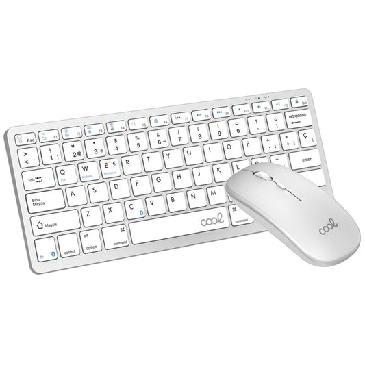 Kit de Teclado + Rato Bluetooth Espanhol para PC COOL Mobility Branco