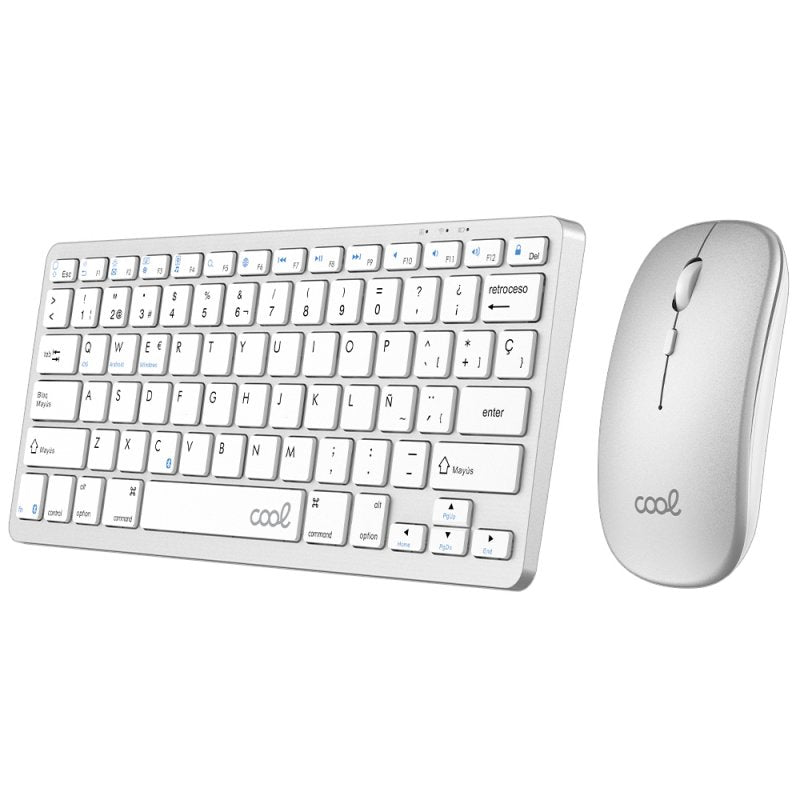 Kit de Teclado + Rato Bluetooth Espanhol para PC COOL Mobility Branco