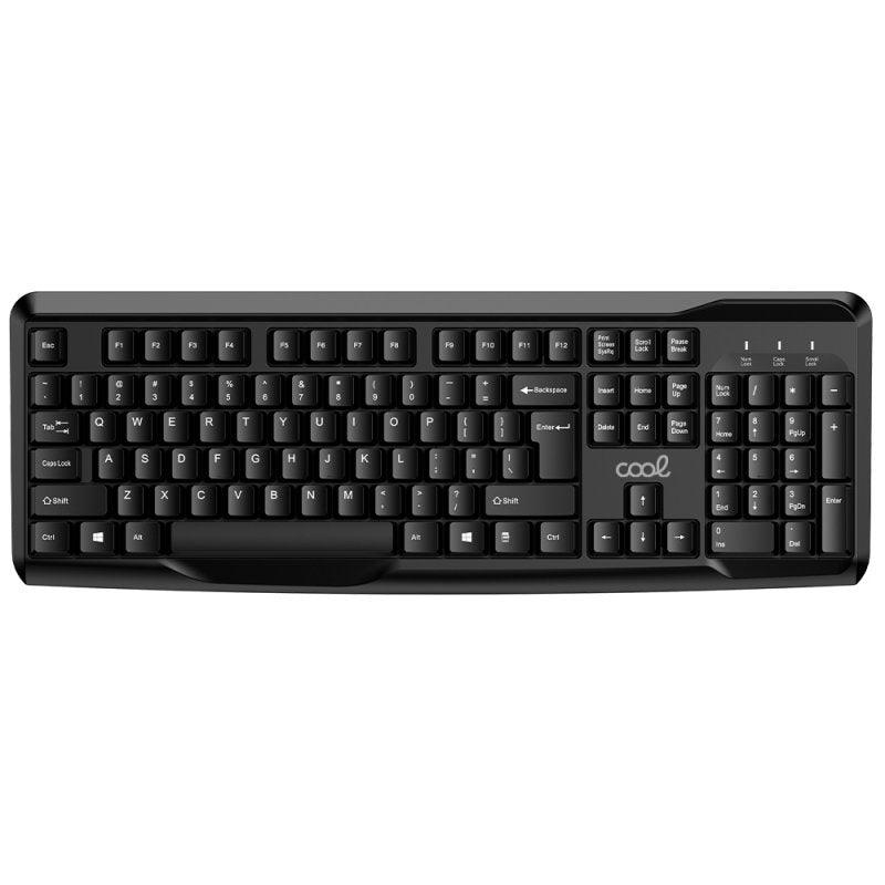 Kit de Teclado + Rato Sem Fios para PC em Espanhol COOL Enter Preto