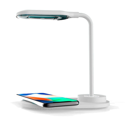 Lâmpada LED + Qi COOL Base de carregamento sem fio branca