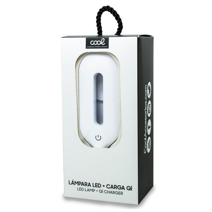 Lâmpada LED + Qi COOL Base de carregamento sem fio branca