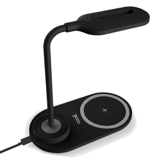 Lâmpada LED + Qi COOL Base de carregamento sem fio preto