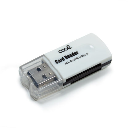 Leitor USB de cartão de memória universal COOL (tudo em um) Branco
