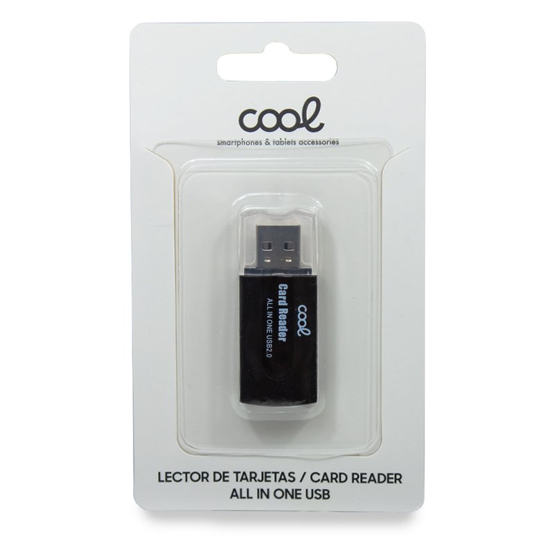 Leitor USB de cartão de memória universal COOL (tudo em um) Preto