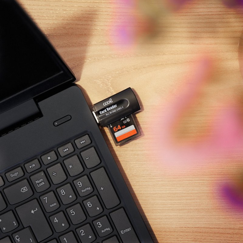 Leitor USB de cartão de memória universal COOL (tudo em um) Preto