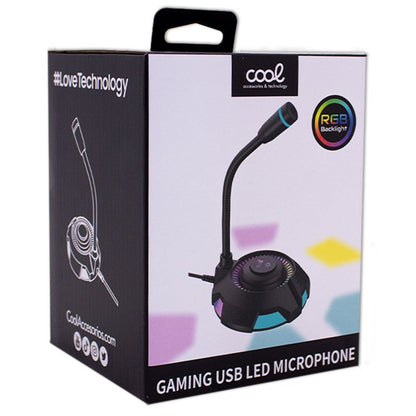 Microfone COOL Gaming USB Led RGB