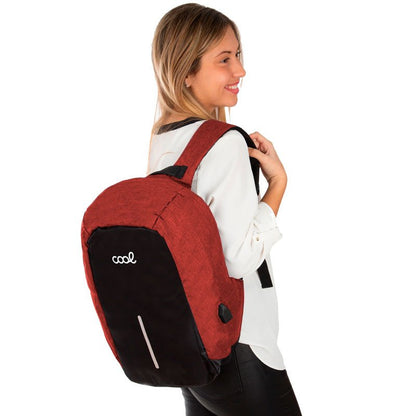 Mochila para laptop 15"-16" COOL Memphis Preto-Vermelho
