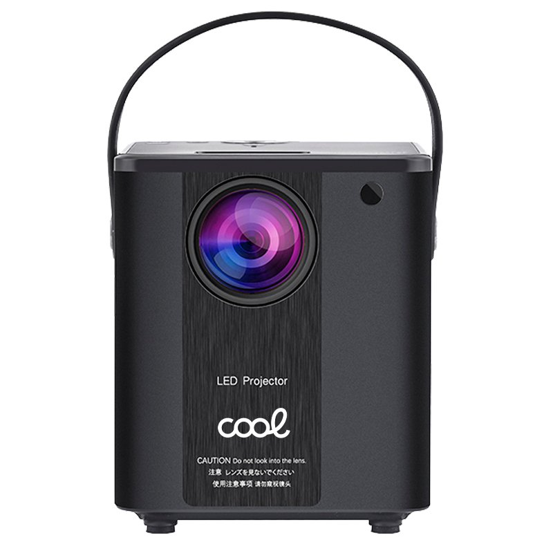 Projetor compacto COOL Rainbow 3000 lúmens alto-falante integrado + HDMI/SD/USB + espelho Wifi (preto)