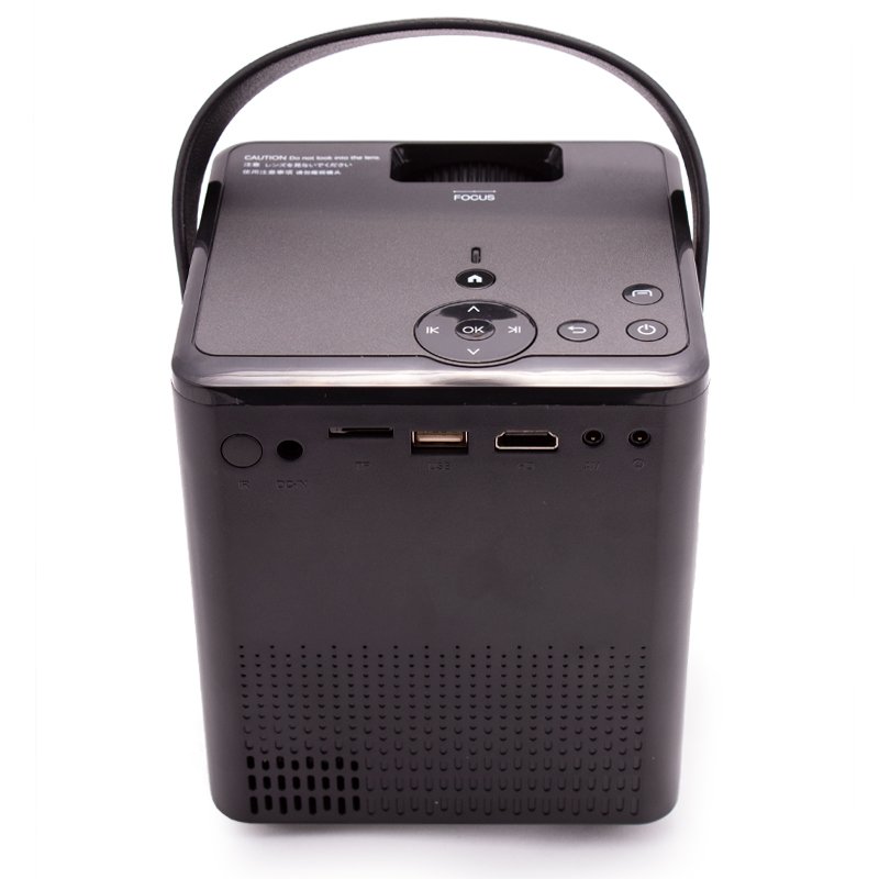 Projetor compacto COOL Rainbow 3000 lúmens alto-falante integrado + HDMI/SD/USB + espelho Wifi (preto)
