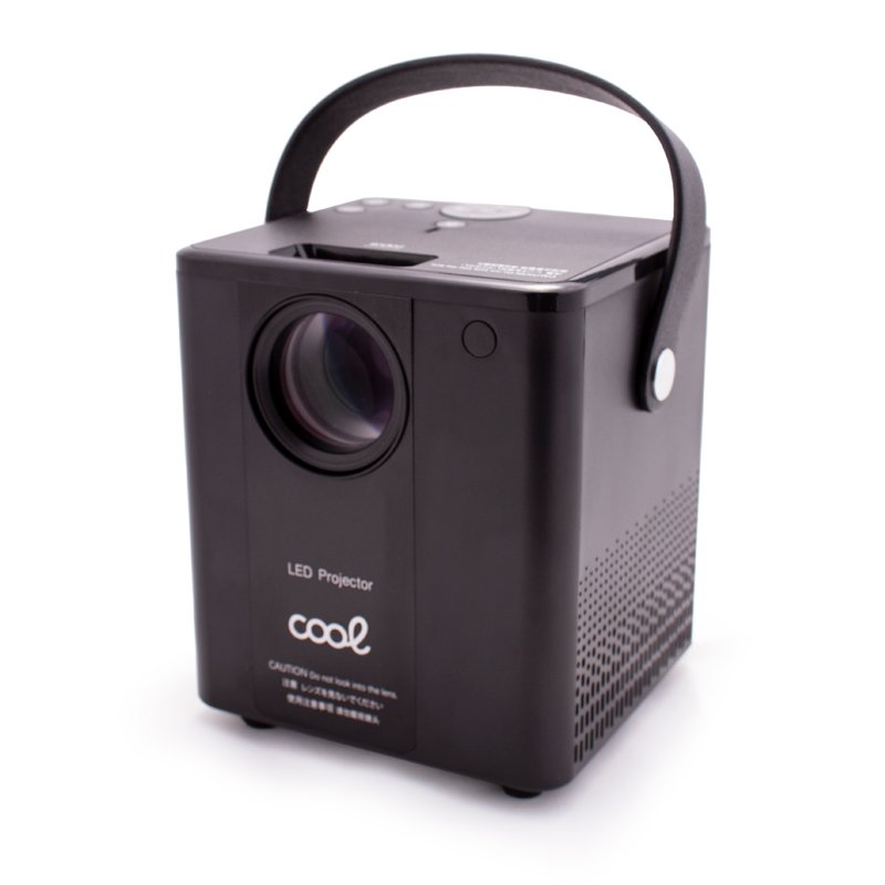 Projetor compacto COOL Rainbow 3000 lúmens alto-falante integrado + HDMI/SD/USB + espelho Wifi (preto)