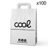 Pacote de 100 Sacos de PAPEL BRANCO COOL (23,5 x 18 cm)