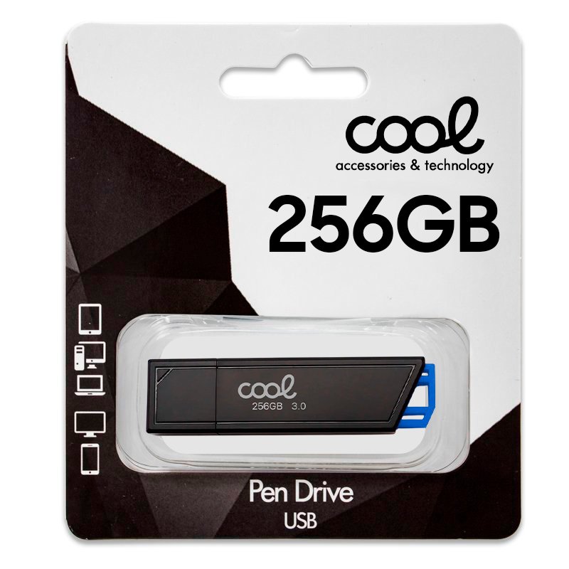 Pen Drive USB x256 GB 3.0 COOL Lancer Azul