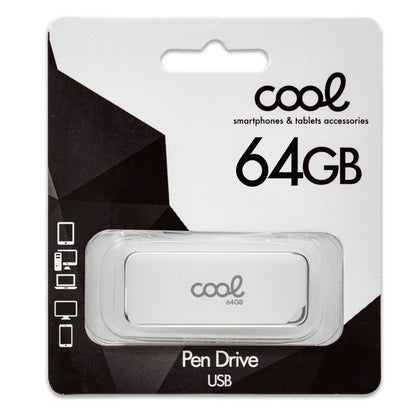 Pen Drive USB x64 GB 2.0 COOL Board Branco