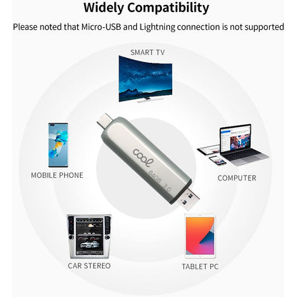 Pen Drive USB x64 GB 3.0 COOL (2 in 1) Tipo-C / USB