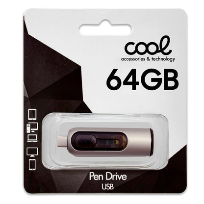 Pen Drive USB x64 GB 3.0 COOL (2 in 1) Tipo-C / USB