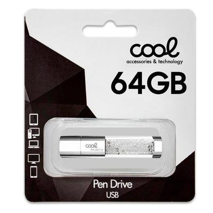 Pen Drive USB x64 GB 3.0 COOL Branco