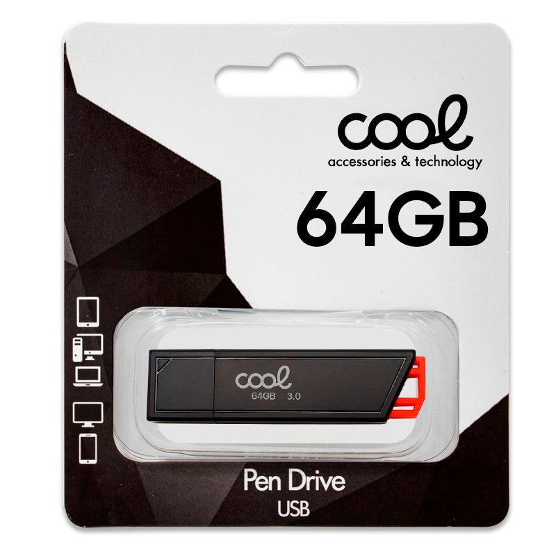 Pen Drive USB x64 GB 3.0 COOL Lancer Vermelho